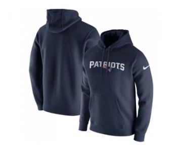 Men New England Patriots Nike Navy Club Fleece Pullover Hoodie