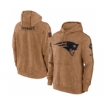 Men's New England Patriots 2023 Brown Salute to Service Pullover Hoodie