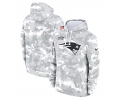 Men's New England Patriots 2024 Arctic Camo Salute To Service Club Fleece Pullover Hoodie