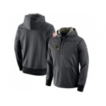 Men's New England Patriots Nike Anthracite Salute to Service Player Performance Hoodie