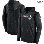 Men's New England Patriots Nike Charcoal 2021 NFL Crucial Catch Therma Pullover Hoodie