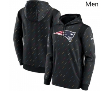 Men's New England Patriots Nike Charcoal 2021 NFL Crucial Catch Therma Pullover Hoodie