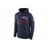 Men's New England Patriots Nike Navy Super Bowl LI Bound Team Travel Circuit Performance Pullover Hoodie