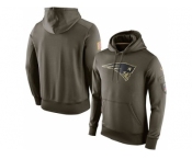 Men''s New England Patriots Nike Olive Salute To Service KO Performance Hoodie