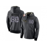 NFL Men's Nike New England Patriots #80 Danny Amendola Stitched Black Anthracite Salute to Service Player Performance Hoodie