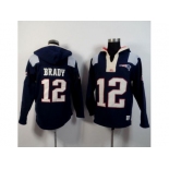 New England Patriots #12 Tom Brady Navy Blue Player Winning Method Pullover Hoodie