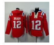 New England Patriots #12 Tom Brady red Player Winning Method Pullover Hoodie