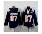 New England Patriots #87 Rob Gronkowski Navy Blue Player Winning Method Pullover Hoodie