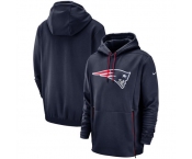 New England Patriots Nike Sideline Performance Player Pullover Hoodie Navy