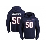 Nike New England Patriots #50 Rob Ninkovich Navy Blue Name & Number Pullover NFL Hoodie