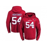 Nike New England Patriots #54 Dont'a Hightower Red Name & Number Pullover NFL Hoodie