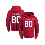 Nike New England Patriots #80 Danny Amendola Red Name & Number Pullover NFL Hoodie