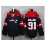 Nike New England Patriots #91 Jamie Collins Navy Blue Player Pullover NFL Hoodie