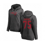 Football Women's New England Patriots #75 Ted Karras Ash One Color Pullover Hoodie