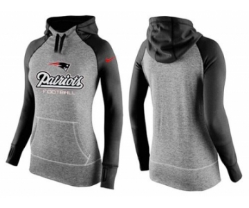 Women Nike New England Patriots Performance Hoodie Grey & Black