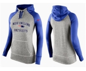 Women Nike New England Patriots Performance Hoodie Grey & Blue