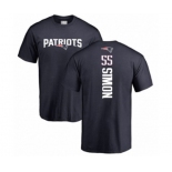 Football New England Patriots #55 John Simon Navy Blue Backer T-Shirt