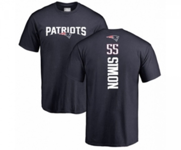 Football New England Patriots #55 John Simon Navy Blue Backer T-Shirt