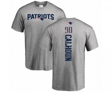 Football New England Patriots #90 Shilique Calhoun Ash Backer T-Shirt