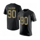 Football New England Patriots #90 Shilique Calhoun Black Camo Salute to Service T-Shirt