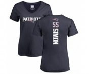 Football Women's New England Patriots #55 John Simon Navy Blue Backer T-Shirt