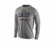 Men's New England Patriots Nike Charcoal 2015 AFC East Division Champions Long Sleeves T-Shirt