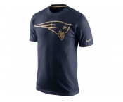 Men's New England Patriots Nike Navy Championship Drive Gold Collection Performance T-Shirt