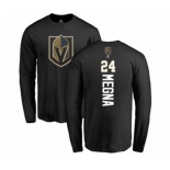 Hockey Vegas Golden Knights #24 Jaycob Megna Black Backer Long Sleeve T-Shirt