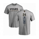 Hockey Vegas Golden Knights #24 Jaycob Megna Gray Backer T-Shirt