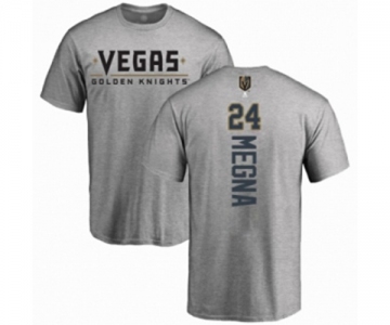 Hockey Vegas Golden Knights #24 Jaycob Megna Gray Backer T-Shirt