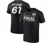 Men's Vegas Golden Knights #61 Mark Stone Black 2023 Stanley Cup Final Authentic Pro Name & Number T-Shirt