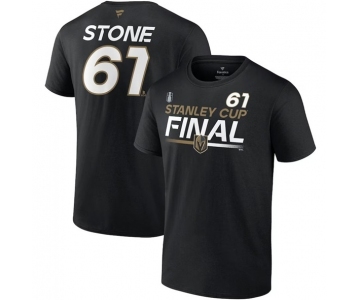 Men's Vegas Golden Knights #61 Mark Stone Black 2023 Stanley Cup Final Authentic Pro Name & Number T-Shirt