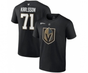 Men's Vegas Golden Knights #71 William Karlsson Black 2023 Stanley Cup Champions Name & Number T-Shirt