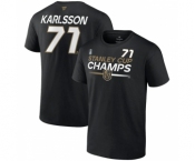 Men's Vegas Golden Knights #71 William Karlsson Black 2023 Stanley Cup Champions Pro Name & Number T-Shirt