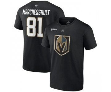 Men's Vegas Golden Knights #81 Jonathan Marchessault Black 2023 Stanley Cup Champions Name & Number T-Shirt