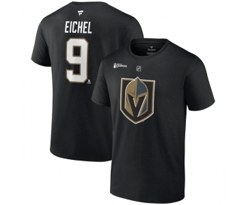 Men's Vegas Golden Knights #9 Jack Eichel Black 2023 Stanley Cup Champions Name & Number T-Shirt