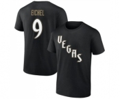 Men's Vegas Golden Knights #9 Jack Eichel Black T-Shirt