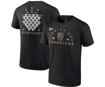 Men's Vegas Golden Knights Black 2023 Stanley Cup Champions Jersey Roster T-Shirt