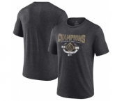 Men's Vegas Golden Knights Heather Charcoal 2023 Western Conference Champions Icing Tri-Blend T-Shirt