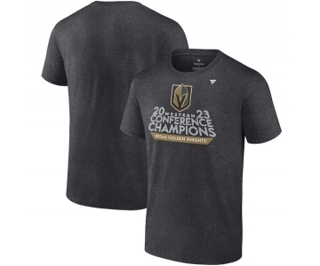 Men's Vegas Golden Knights Heather Charcoal 2023 Western Conference Champions Locker Room T-Shirt