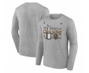 Men's Vegas Golden Knights Heather Gray 2023 Stanley Cup Champions Locker Room Long Sleeve T-Shirt