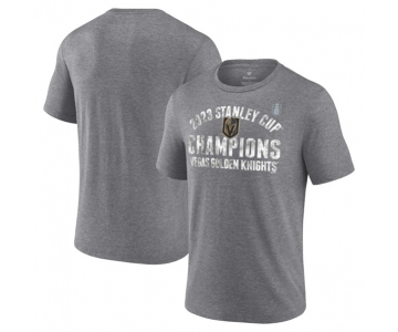 Men's Vegas Golden Knights Heather Gray 2023 Stanley Cup Champions Tri-Blend T-Shirt