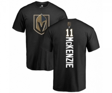 NHL Adidas Vegas Golden Knights #11 Curtis McKenzie Black Backer T-Shirt