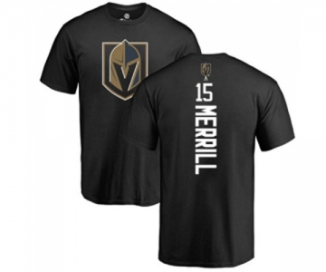 NHL Adidas Vegas Golden Knights #15 Jon Merrill Black Backer T-Shirt