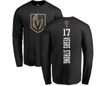 NHL Adidas Vegas Golden Knights #17 Vegas Strong Black Backer Long Sleeve T-Shirt