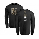 NHL Adidas Vegas Golden Knights #18 James Neal Black Backer Long Sleeve T-Shirt