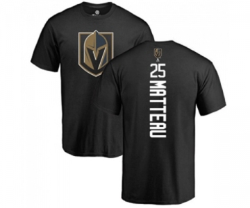 NHL Adidas Vegas Golden Knights #25 Stefan Matteau Black Backer T-Shirt