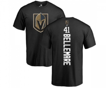 NHL Adidas Vegas Golden Knights #41 Pierre-Edouard Bellemare Black Backer T-Shirt