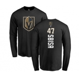 NHL Adidas Vegas Golden Knights #47 Luca Sbisa Black Backer Long Sleeve T-Shirt