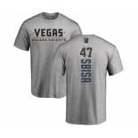 NHL Adidas Vegas Golden Knights #47 Luca Sbisa Gray Backer T-Shirt